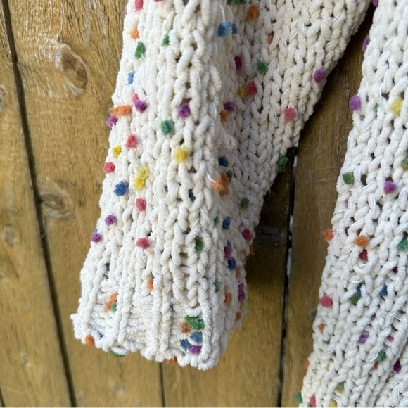 Altar’d State Knit Confetti Speckled Open Front Cardigan Sz XS - Picture 10 of 12